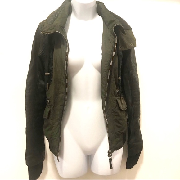 Garage Women Green/Black Bomber Jacket  XS - Picture 1 of 16